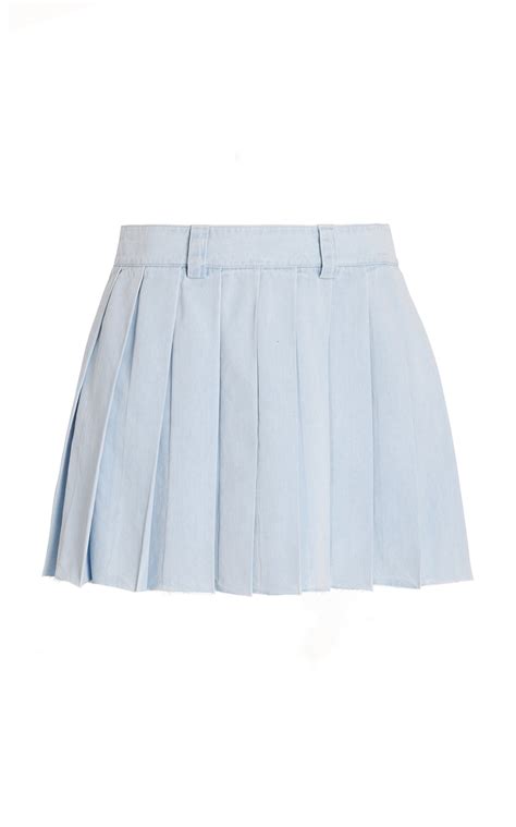 miu miu denim mini skirt|Light Blue Denim Miniskirt .